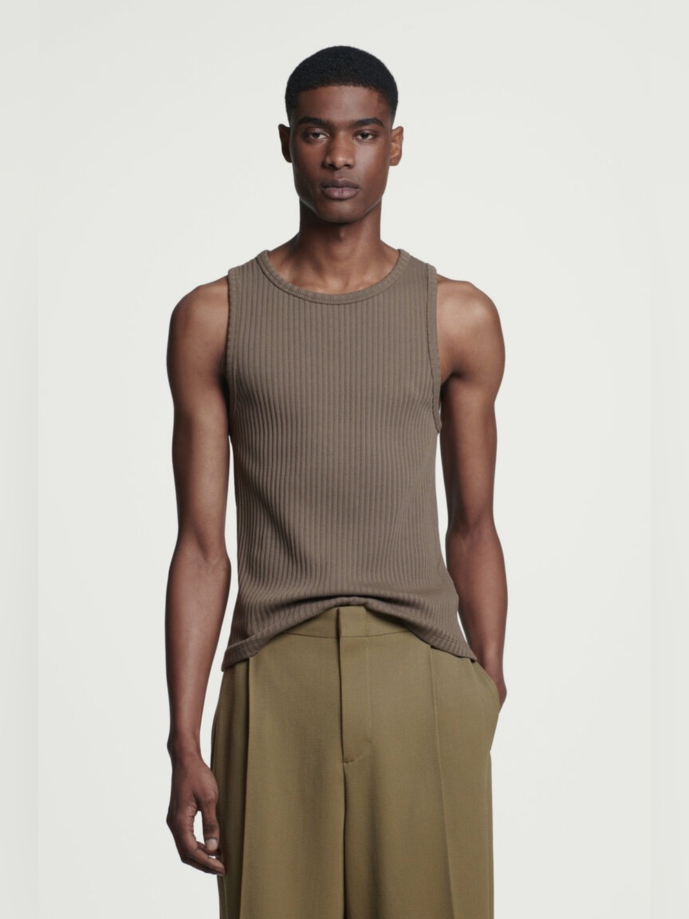 COS Men Slim Ribbed Cotton Tank Top